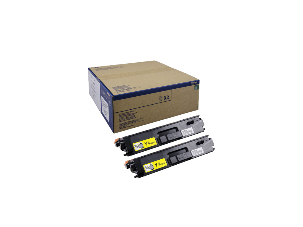 Brother toner TN-900Y 2x gul, 12000 sider