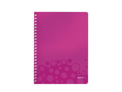 Notesbog A4 linjeret leitz pink