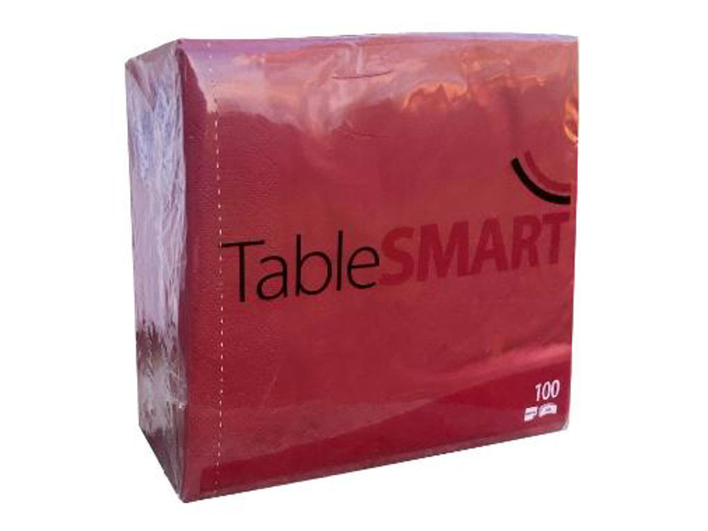 Servietter 40x40 cm 3-lags bordeaux 12x100 stk