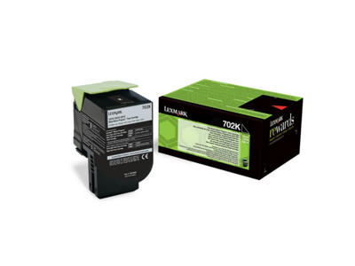 Lexmark toner 702H 70C2HK0 sort, 4000 sider