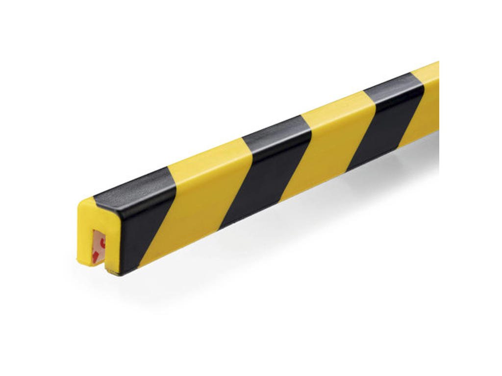 Kantbeskyttelsesprofil Durable E8 1m sort/gul