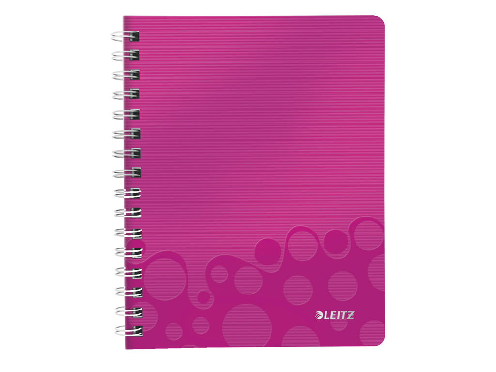 Notesbog A5 linjeret leitz pink