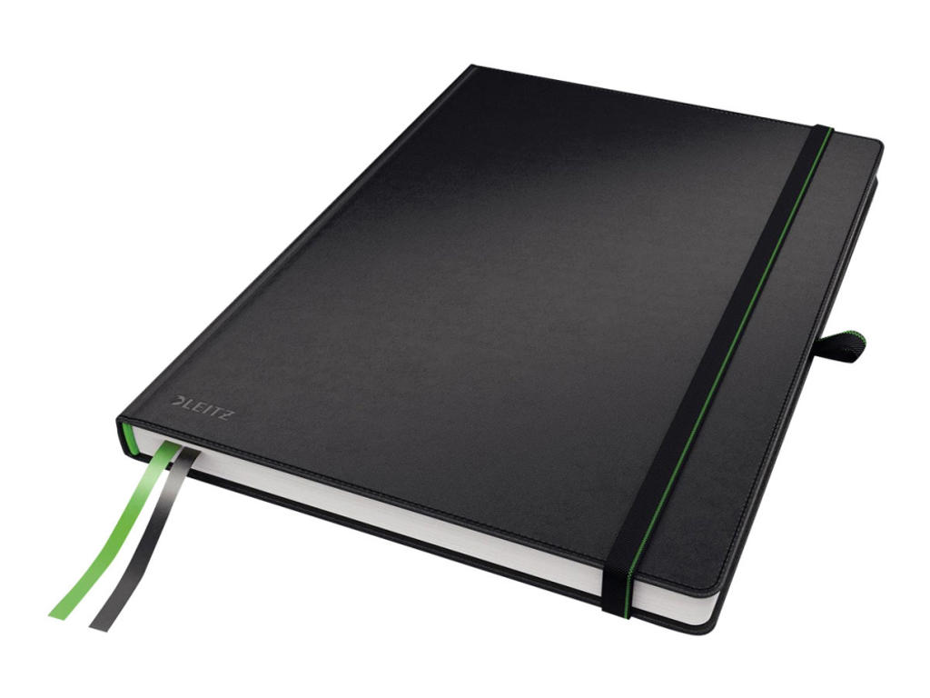 Notesbog Leitz Complete A4 tern 80 ark sort læder finish