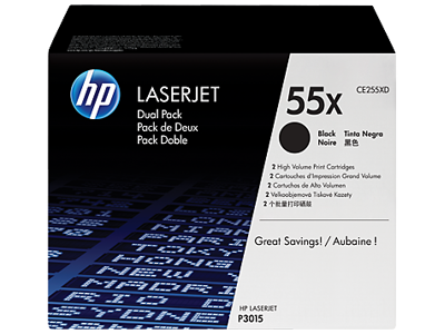 HP 55X toner CE255XD 2x sort, 26000 sider