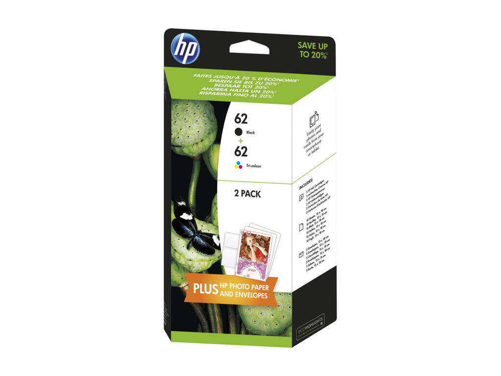 HP 62 blæk CMYK