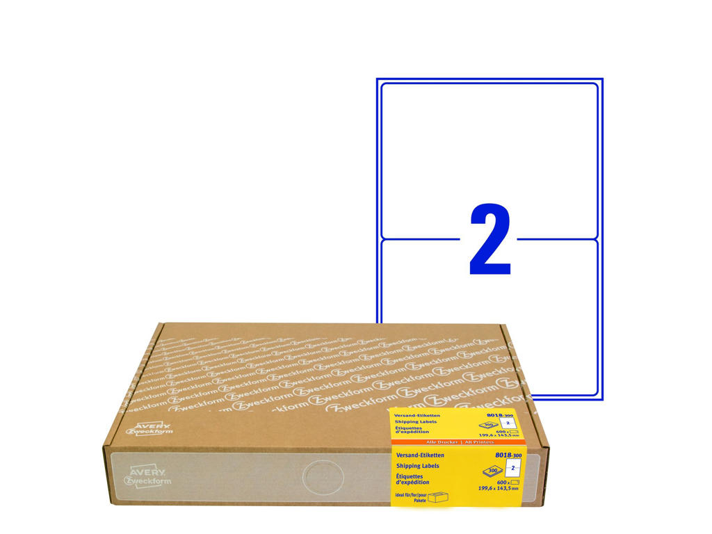 SHIPPINGETIKET 199,6 X 143,5MM