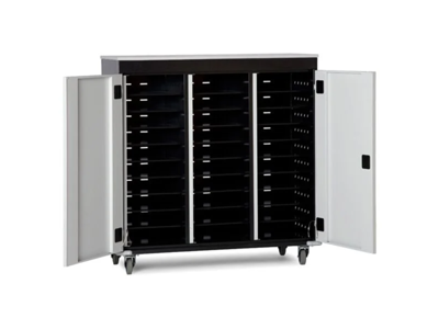 PC opladningsskab med 30 rum sort/lysgrå