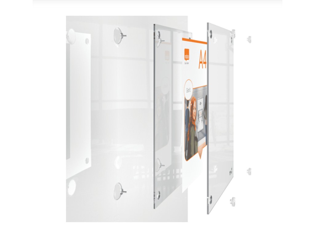 Akrylskilt Nobo Premium Plus A3 med sugekop