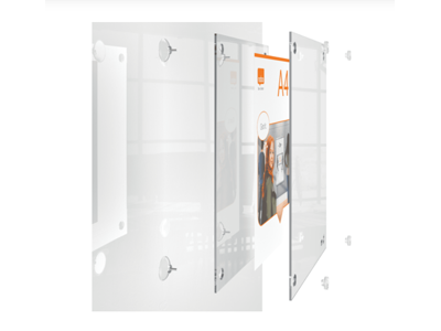 Akrylskilt Nobo Premium Plus A3 med sugekop