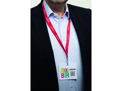 Navneskilt 97x86mm Visitor Badge hvid 100 stk