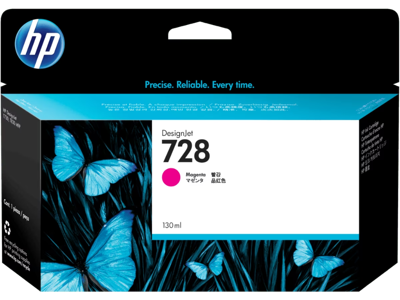HP 728 blæk magenta 130 ml.