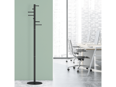 Stumtjener, mat sort metal
177 cm høj
