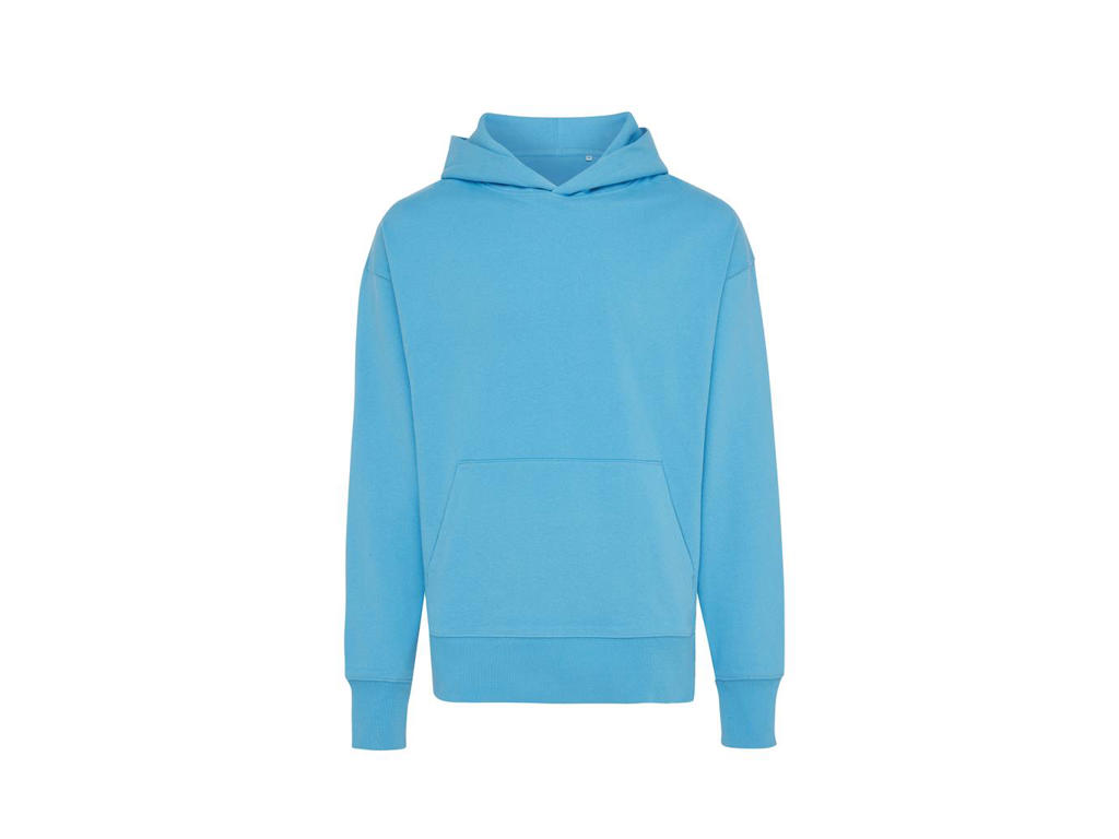 Iqoniq Yoho Afslappet Hoodie i Genanvendt Bomuld, Tranquil Blue