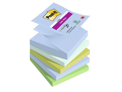 Post-it Z Super Sticky 76x76mm Oasis ass 5 stk (R330)