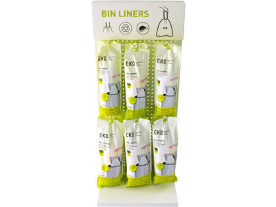 Affaldspose 25-35 L 55x70cm hvid med snøreluk 12 stk MDPE