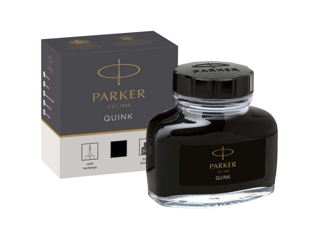 Blæk i flaske Parker sort 57 ml.