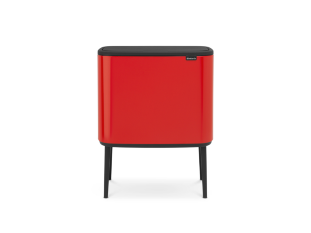 Brabantia Affaldsspand med låg | Bo Touch Bin | 3 x 11 Liter | Rød
