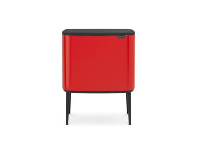 Brabantia affaldsspand med låg | Bo Touch Bin | 3 x 11 liter | Rød