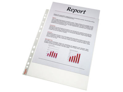 Plastlomme A4 Esselte 0,075 glasklar åben top 100 stk