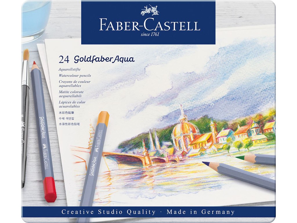 Farveblyant Faber Castell Goldfaber Akvaral 24 ass