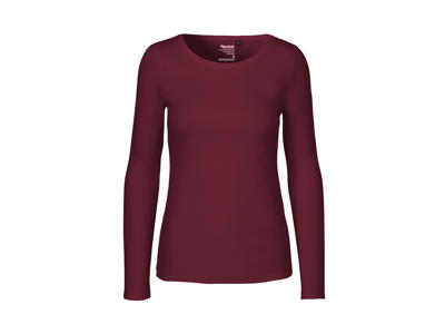 Dame Langærmet T-shirt Neutral O81050 bordeaux 