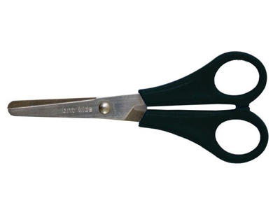 Saks skole 135 mm rund spids sort