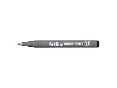 Drawingpen Artline EK236 0,6 mm sort