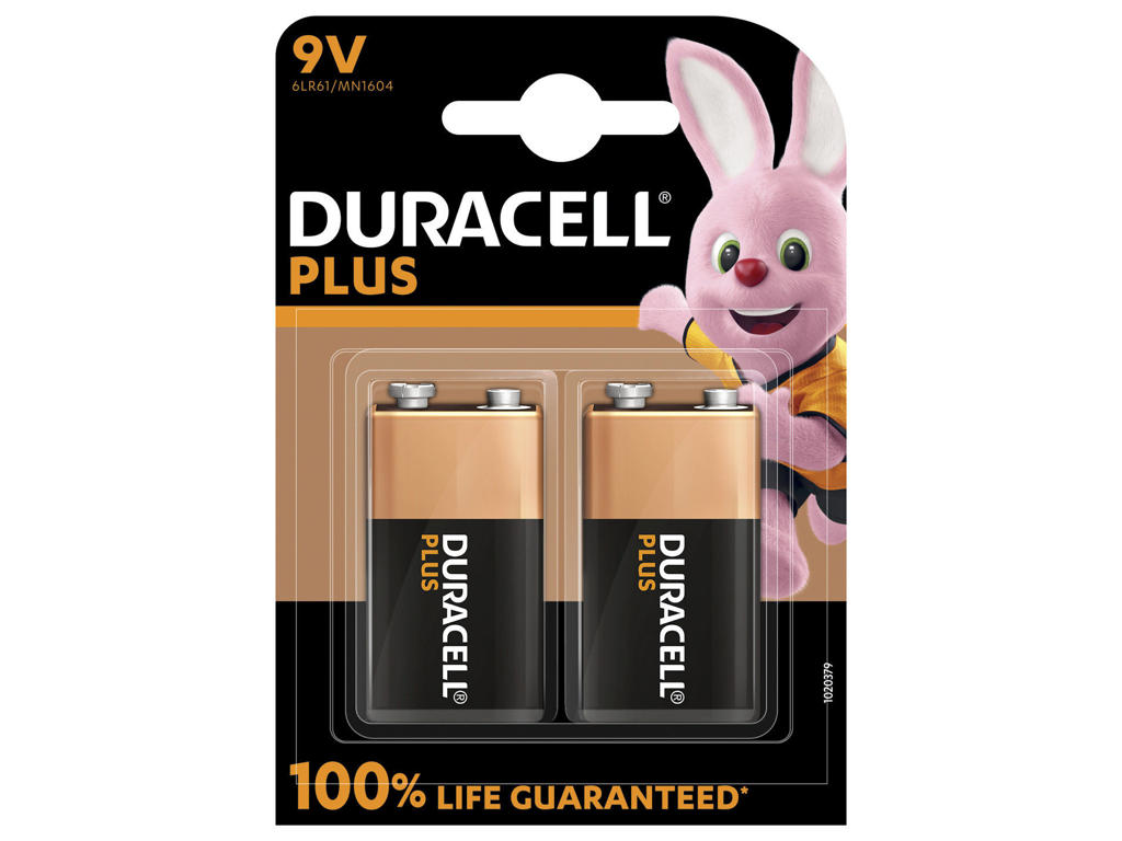 Batteri Duracell Plus Power 9V 2 stk