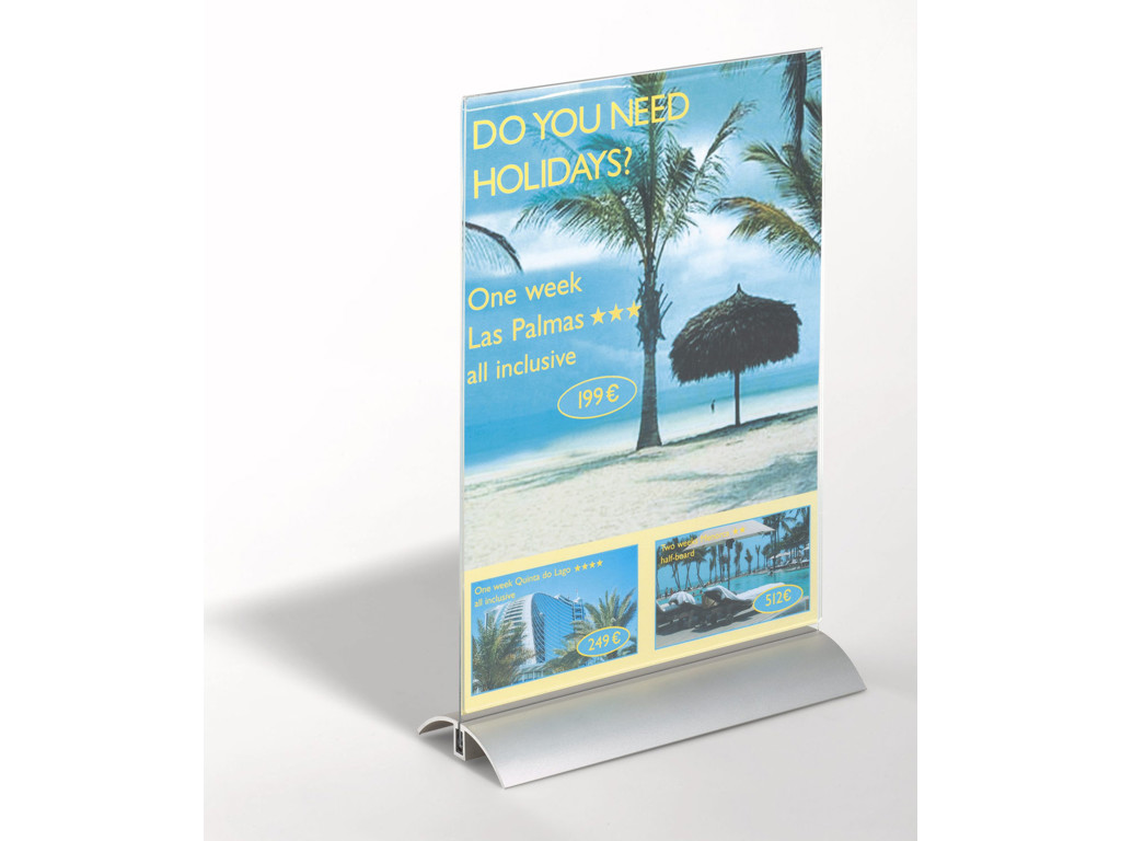 Skilteholder A4 Durable med alufod