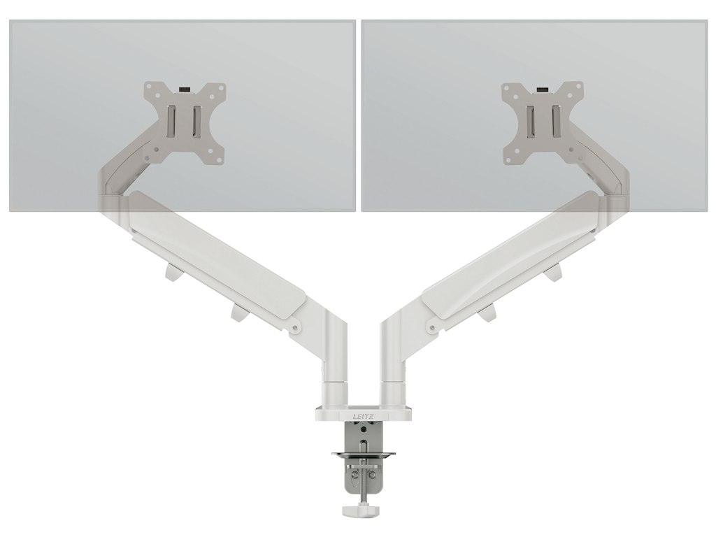 Monitorarm til 2 skærme Leitz Ergo lysgrå