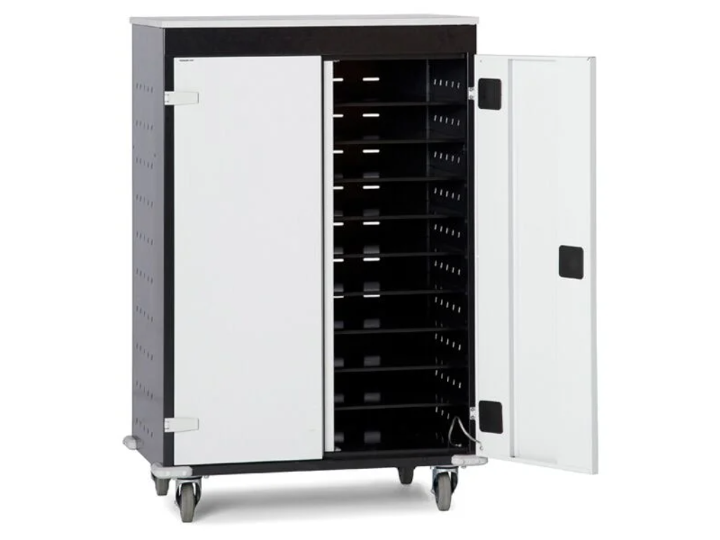 PC opladningsskab med 20 rum sort/lysgrå