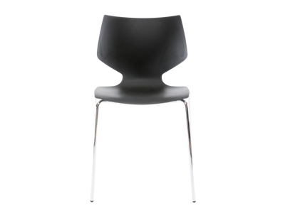 Stabelstol | Ventus My | Sort sæde | Krom stel