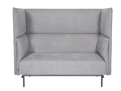 Loungesofa 2 pers. Qubic 652 grå / sort stel