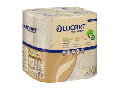 Toiletpapir Lucart T3 2 lags 100% genbrug 64 ruller