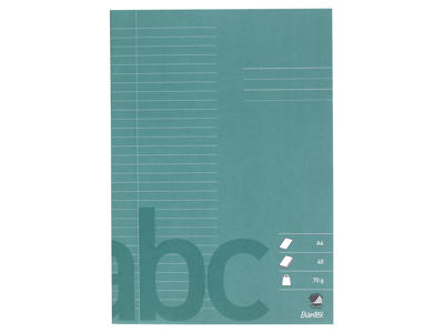 Skolehæfte A4 32 linjer mørkegrøn