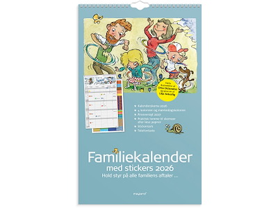 Familiekalender Otto Dickmeiss & Lilja Scherfig 4 kol. 2026