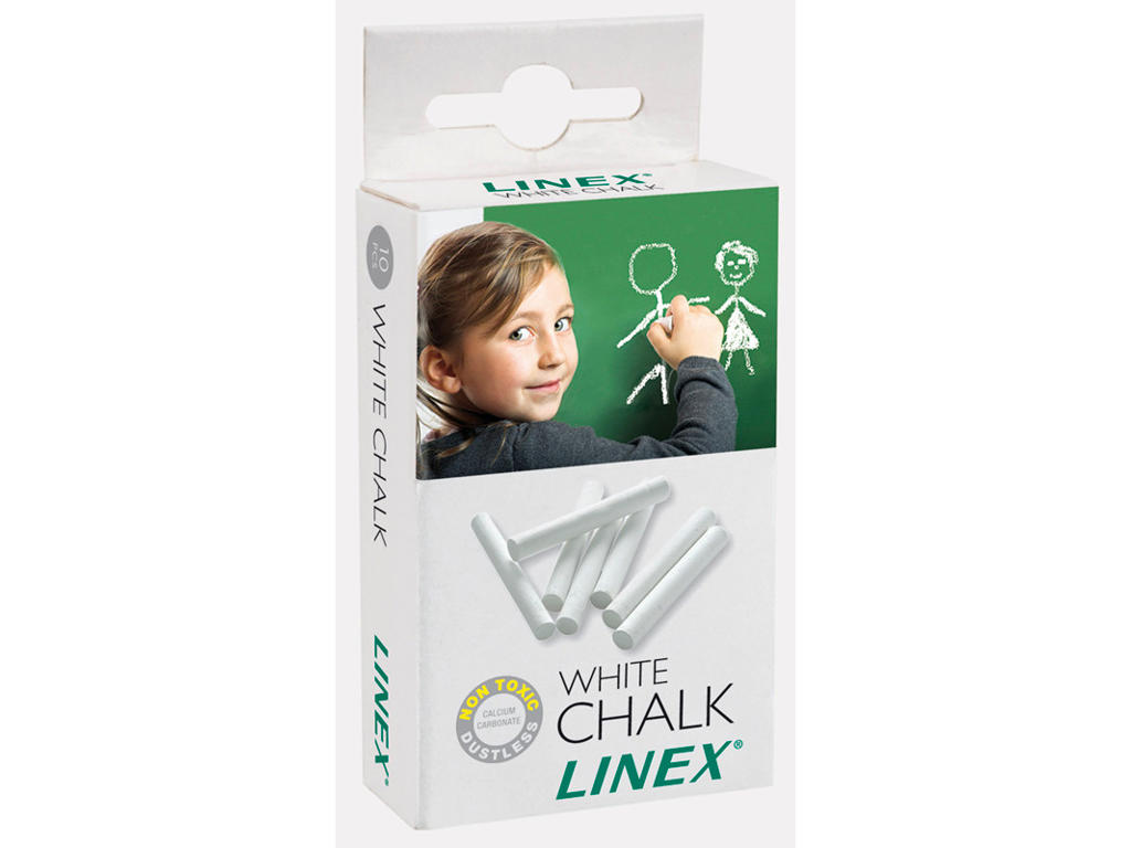 Kridt Linex hvid 10 stk