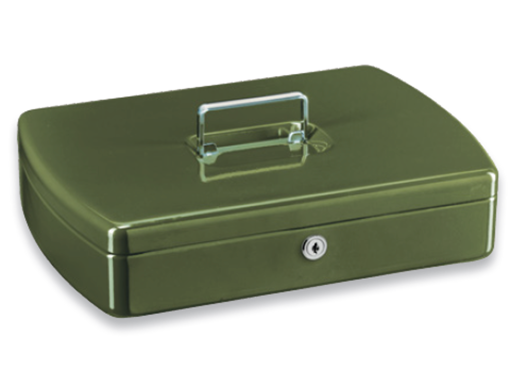 Pengekasse med Møntindsats, Olive Green, 75x330x235 mm