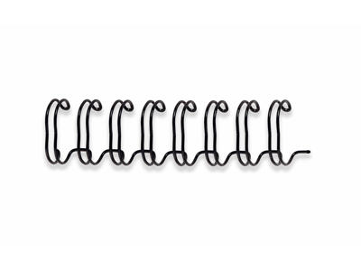 Spiralrygge Wire 14 mm 3:1 34 ringe sort 100 stk A4