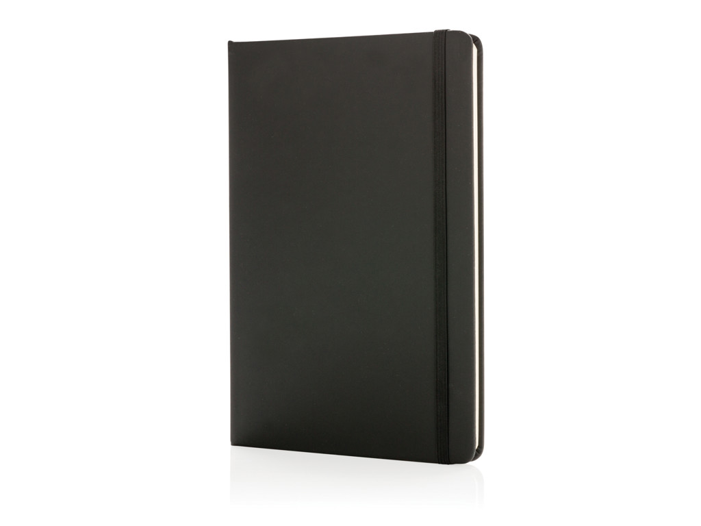 Standard hardcover PU A5 notesbog, sort