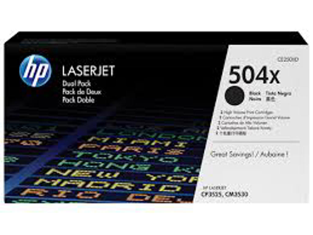 HP 504X toner CE250X sort, 10500 sider