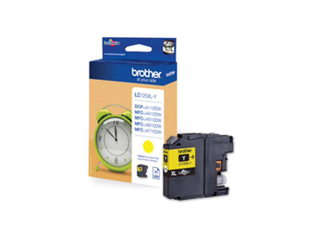 Brother blæk LC125XLY gul, 1200 sider