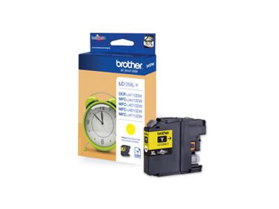 Brother blæk LC125XLY gul, 1200 sider