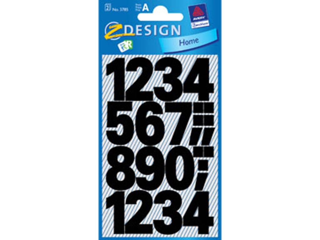 Etiket Avery Tal 25mm sort