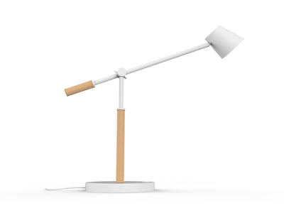 Bordlampe Unilux Vicky hvid/træ LED