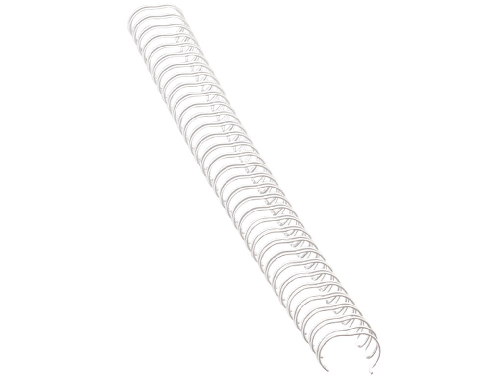 Spiralrygge Wire 14 mm 3:1 34 ringe hvid 100 stk A4