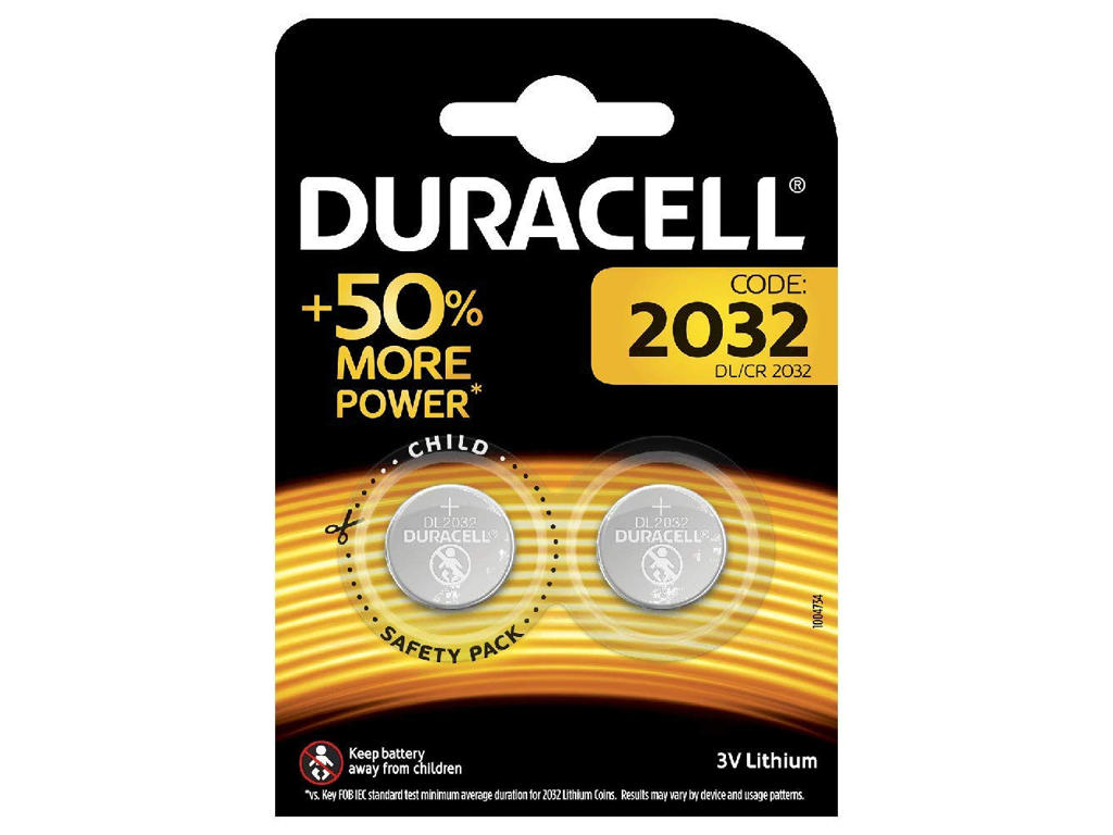 Batteri Duracell CR2032 2 stk