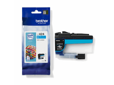 Brother blæk LC424 cyan, 750 sider