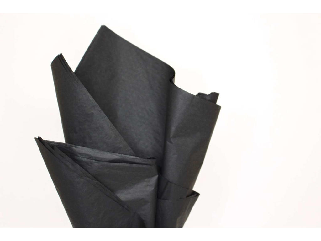 Silkepapir 50x75cm 17gr. sort 480 ark 