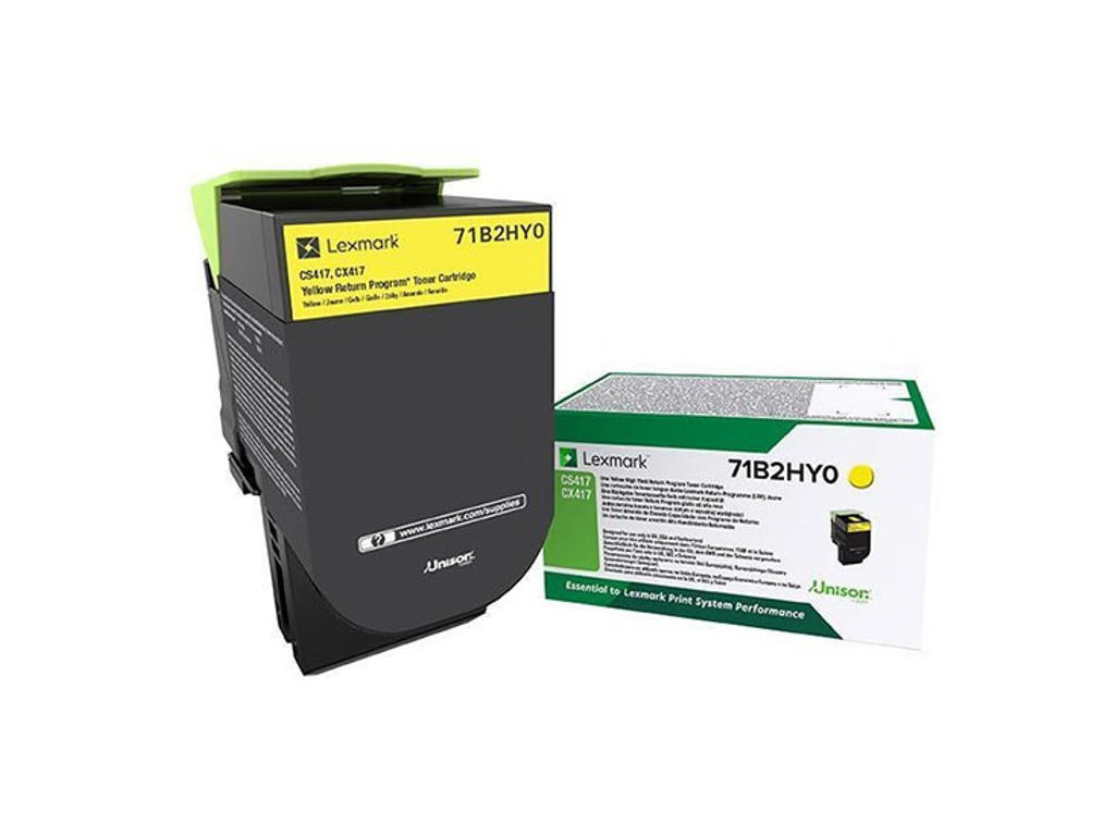 Lexmark toner 71B2HY0 gul, 3500 sider